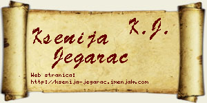 Ksenija Jegarac vizit kartica